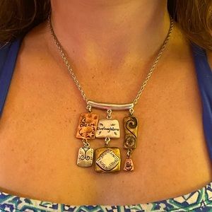 Mixed metal statement necklace